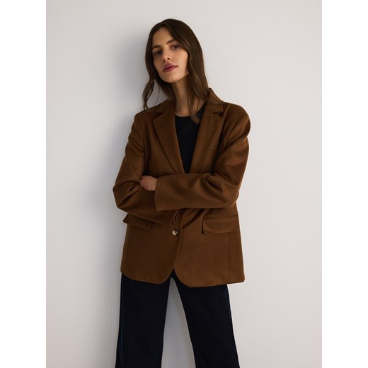 Reserved - Jednorzędowa marynarka - brązowy Reserved M Reserved