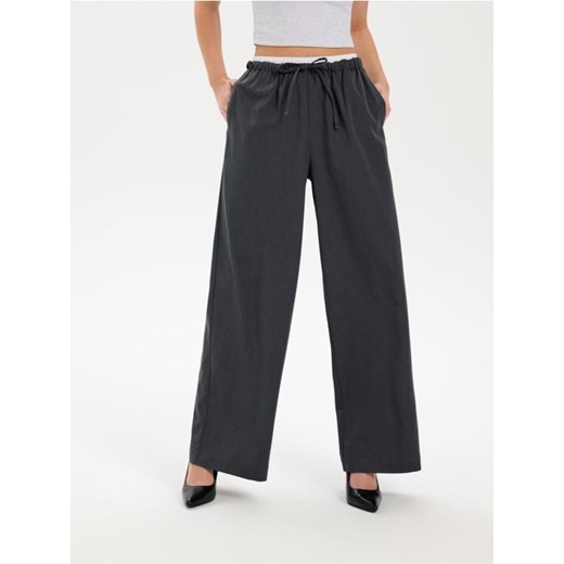 Sinsay - Spodnie wide leg - szary ze sklepu Sinsay w kategorii Spodnie damskie - zdjęcie 178528713