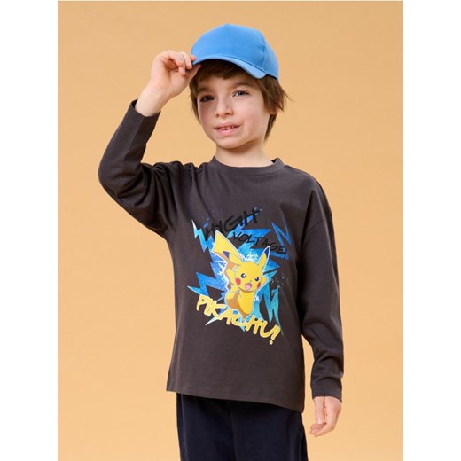Sinsay - Koszulka z długimi rękawami Pokémon - szary ze sklepu Sinsay w kategorii T-shirty chłopięce - zdjęcie 178528840