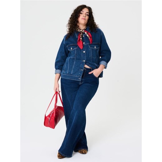 Sinsay - Jeansy wide leg high waist - granatowy ze sklepu Sinsay w kategorii Jeansy damskie - zdjęcie 178528961