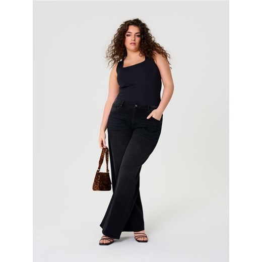 Sinsay - Jeansy wide leg high waist - czarny ze sklepu Sinsay w kategorii Jeansy damskie - zdjęcie 178528962