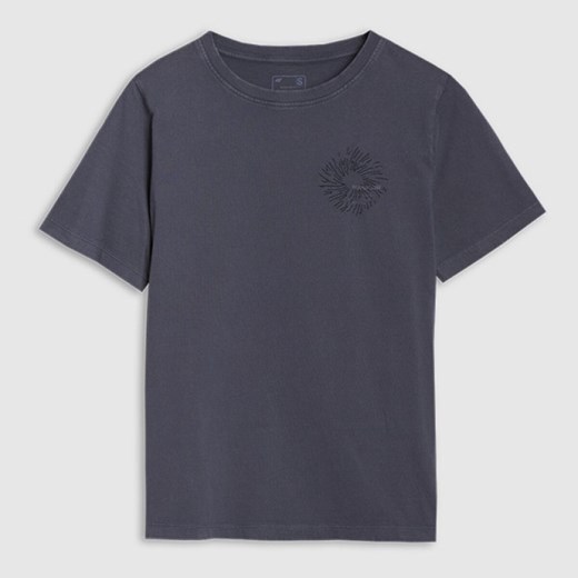 Damski t-shirt z nadrukiem 4F 4FWSS25TTSHF1988 - szary ze sklepu Sportstylestory.com w kategorii Bluzki damskie - zdjęcie 178529764