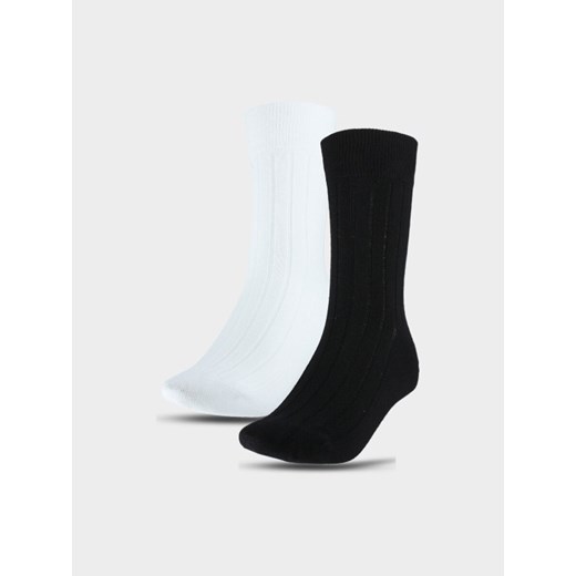Damskie skarpetki casual (2-pack) 4F 4FWSS25USOCF375 - multikolor ze sklepu Sportstylestory.com w kategorii Skarpetki damskie - zdjęcie 178529804