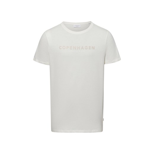 Lindbergh T-shirt męski Mężczyźni Bawełna biały jednolity ze sklepu vangraaf w kategorii T-shirty męskie - zdjęcie 178530400