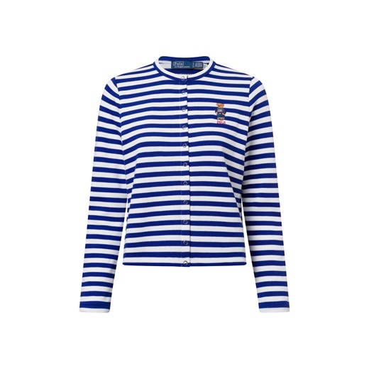 Polo Ralph Lauren Damska kurtka dresowa Kobiety Bawełna błękit królewski w paski ze sklepu vangraaf w kategorii Bluzy damskie - zdjęcie 178530441