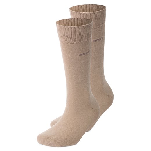 BOSS Skarpety w 2-paku Mężczyźni Bawełna melanżowy jednolity ze sklepu vangraaf w kategorii Skarpetki męskie - zdjęcie 178530462