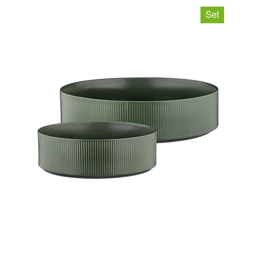 Björn Salaterki (2 szt.) &quot;Scandi&quot; w kolorze oliwkowym ze sklepu Limango Polska w kategorii Misy i tace dekoracyjne - zdjęcie 178532824