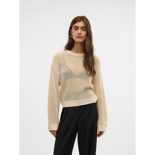 Vero Moda Sweter w kolorze beżowym ze sklepu Limango Polska w kategorii Swetry damskie - zdjęcie 178533190