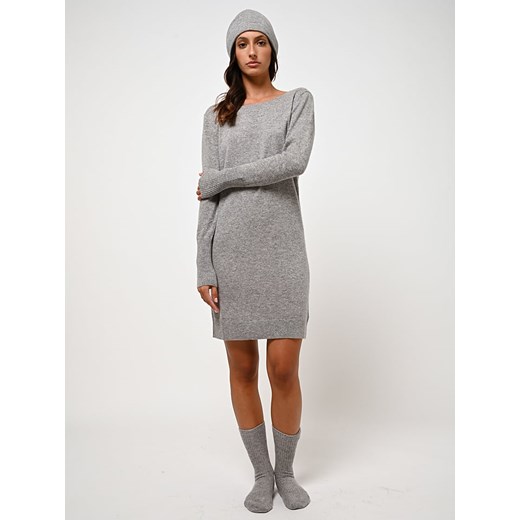 AUTHENTIC CASHMERE Kaszmirowa sukienka &quot;Armet&quot; w kolorze szarym ze sklepu Limango Polska w kategorii Sukienki - zdjęcie 178535863