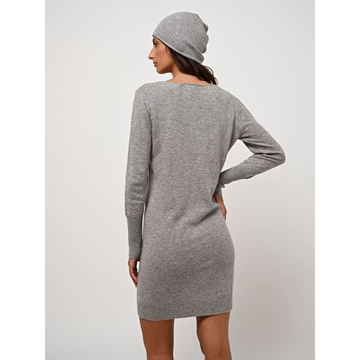 AUTHENTIC CASHMERE Kaszmirowa sukienka "Armet" w kolorze szarym M okazja Limango Polska