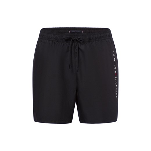 Tommy Hilfiger Męskie kąpielówki Mężczyźni czarny jednolity ze sklepu vangraaf w kategorii Kąpielówki - zdjęcie 178537521