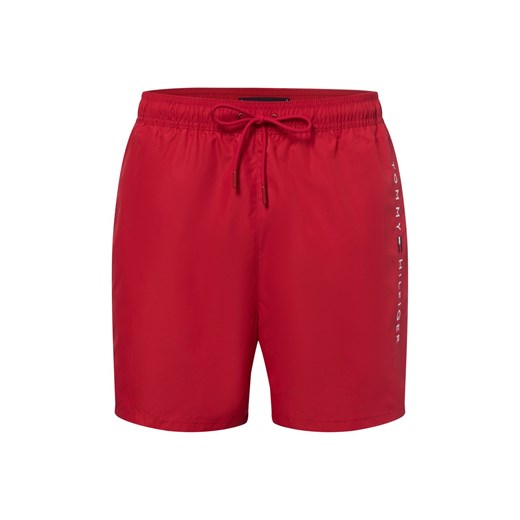 Tommy Hilfiger Męskie kąpielówki Mężczyźni czerwony jednolity ze sklepu vangraaf w kategorii Kąpielówki - zdjęcie 178537523