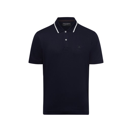 Marc O'Polo Męska koszulka polo Mężczyźni Bawełna granatowy jednolity ze sklepu vangraaf w kategorii T-shirty męskie - zdjęcie 178537541