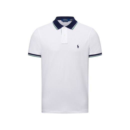 Polo Ralph Lauren Męska koszulka polo Mężczyźni Bawełna biały jednolity ze sklepu vangraaf w kategorii T-shirty męskie - zdjęcie 178537562