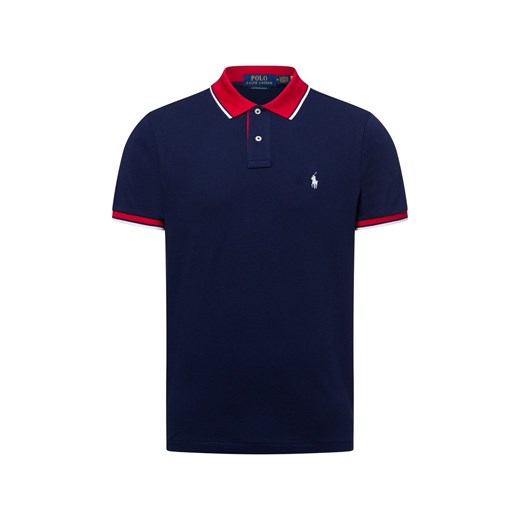 Polo Ralph Lauren Męska koszulka polo Mężczyźni Bawełna granatowy jednolity ze sklepu vangraaf w kategorii T-shirty męskie - zdjęcie 178537563