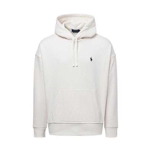 Polo Ralph Lauren Męski sweter z kapturem Mężczyźni Bawełna écru jednolity ze sklepu vangraaf w kategorii Bluzy męskie - zdjęcie 178537570