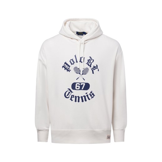 Polo Ralph Lauren Męski sweter z kapturem Mężczyźni Bawełna écru jednolity ze sklepu vangraaf w kategorii Bluzy męskie - zdjęcie 178537571