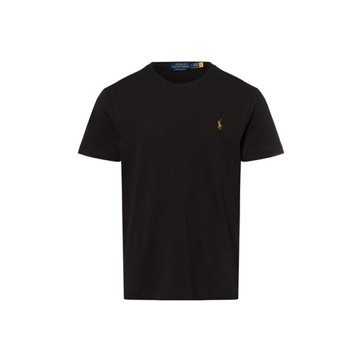 Polo Ralph Lauren Koszulka męska Mężczyźni Bawełna czarny jednolity ze sklepu vangraaf w kategorii T-shirty męskie - zdjęcie 178537573