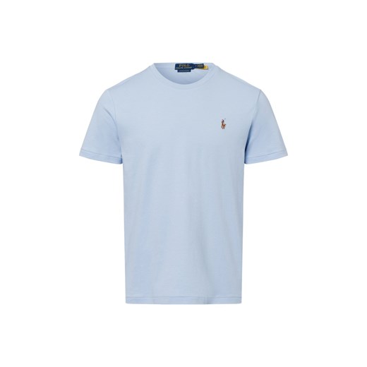 Polo Ralph Lauren Koszulka męska Mężczyźni Bawełna jasnoniebieski jednolity ze sklepu vangraaf w kategorii T-shirty męskie - zdjęcie 178537574
