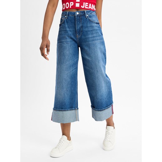 Joop Jeans Dżinsy o szerokim kroju Kobiety Bawełna blue stone jednolity ze sklepu vangraaf w kategorii Jeansy damskie - zdjęcie 178537590