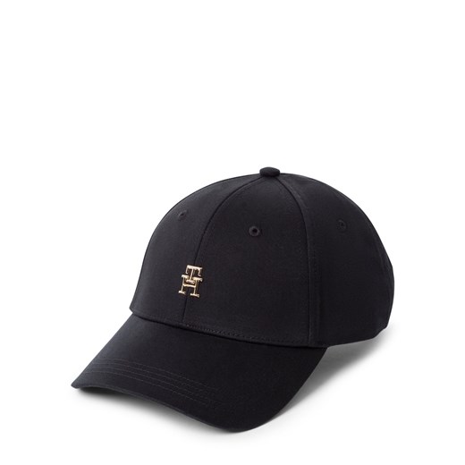 Tommy Hilfiger Męska czapka z daszkiem - Elevated Chic Cap Mężczyźni Bawełna czarny jednolity ze sklepu vangraaf w kategorii Czapki z daszkiem damskie - zdjęcie 178537591