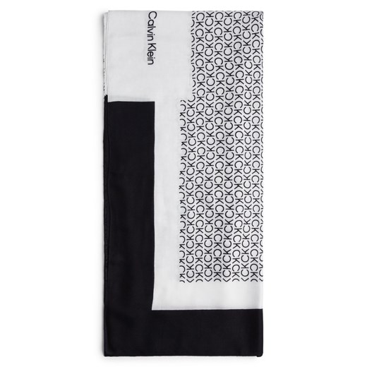 Calvin Klein Szalik damski - Geo Minimal Kobiety Modal czarny wzorzysty ze sklepu vangraaf w kategorii Szaliki i chusty damskie - zdjęcie 178537602
