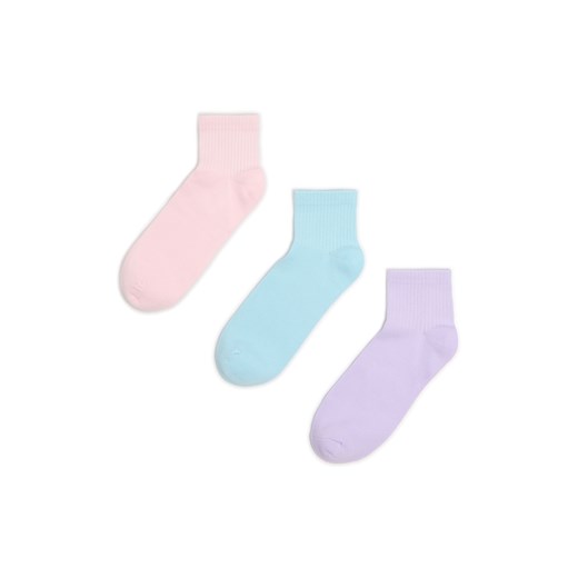 Cropp - Zestaw pastelowych skarpet basic - wielobarwny ze sklepu Cropp w kategorii Skarpetki damskie - zdjęcie 178538181