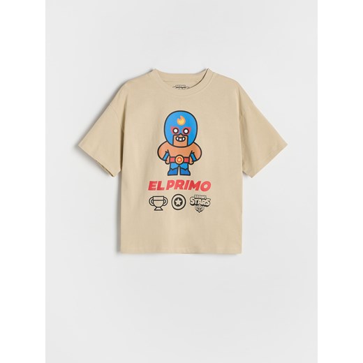 Reserved - T-shirt Brawl Stars - beżowy ze sklepu Reserved w kategorii T-shirty chłopięce - zdjęcie 178538612
