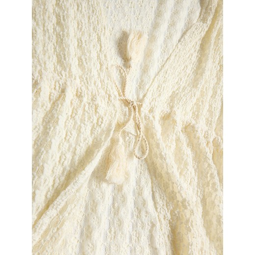 Reserved - Narzutka plażowa z wiązaniem - kremowy Reserved XS/S Reserved