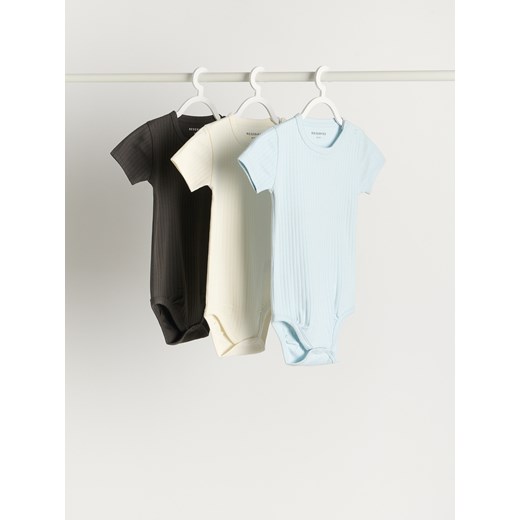 Reserved - Bawełniane body 3 pack - złamana biel ze sklepu Reserved w kategorii Body niemowlęce - zdjęcie 178538691