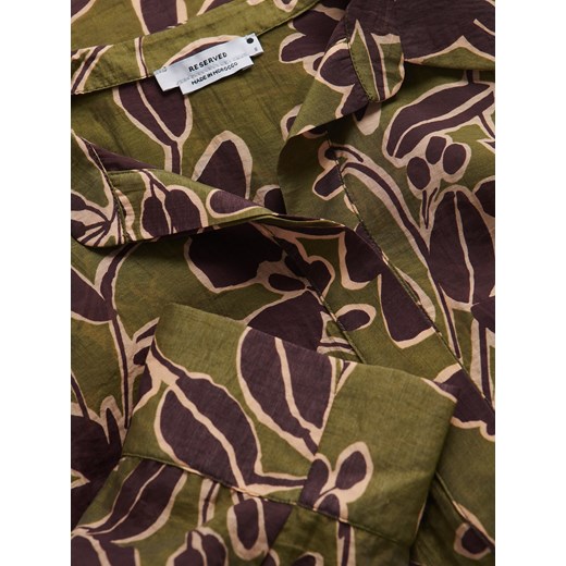 Reserved - Wzorzysta koszula z lyocellu - wielobarwny Reserved M Reserved