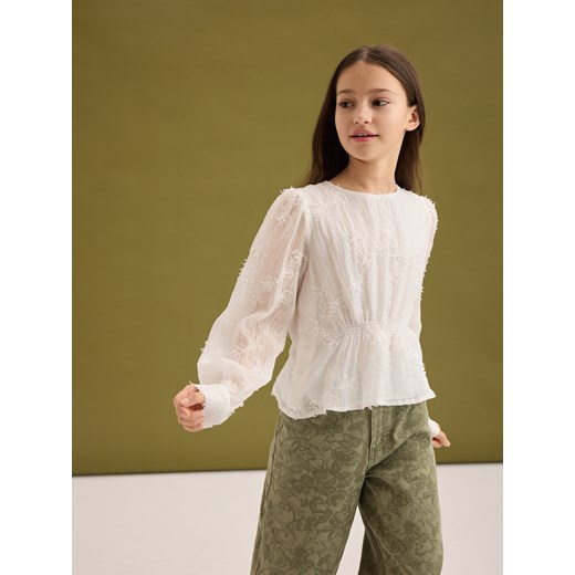 Reserved - Wzorzyste spodnie wide leg - zielony Reserved 122 (6-7 lat) Reserved