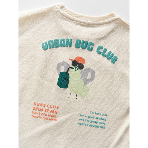 Reserved - Longsleeve oversize - kremowy Reserved 86 (12-18 m.) Reserved