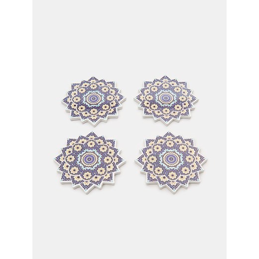 Sinsay - Podkładki pod kubek 4 pack - wielobarwny Sinsay One Size Sinsay