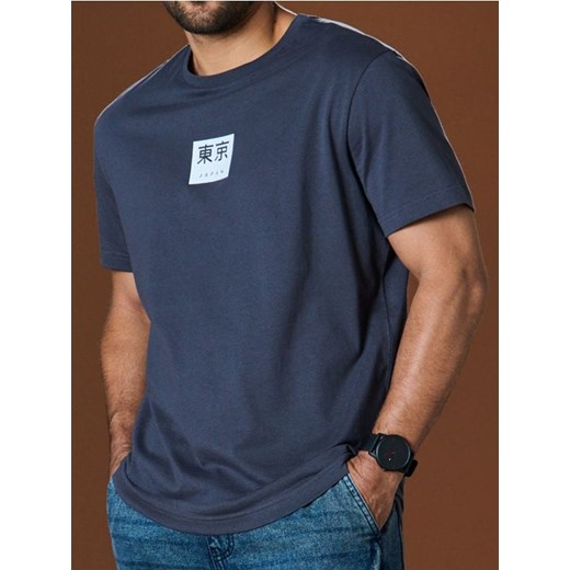 Sinsay - Koszulka z ozdobnym nadrukiem - szary ze sklepu Sinsay w kategorii T-shirty męskie - zdjęcie 178541663