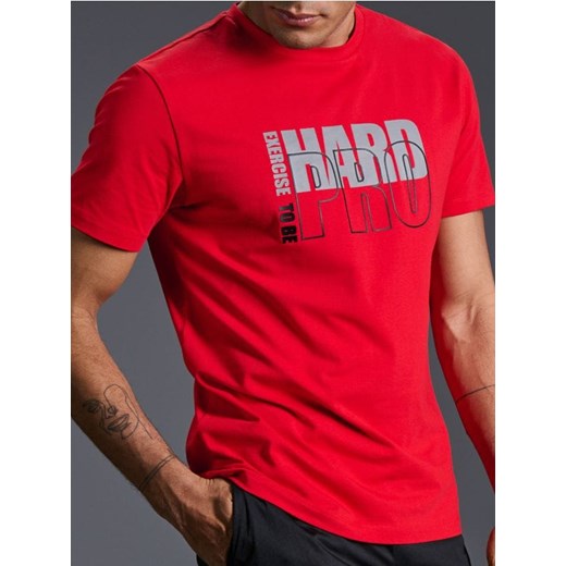 Sinsay - Koszulka z nadrukiem - czerwony ze sklepu Sinsay w kategorii T-shirty męskie - zdjęcie 178541703