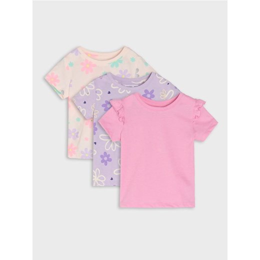 Sinsay - Koszulki 3 pack - różowy ze sklepu Sinsay w kategorii Odzież dla niemowląt - zdjęcie 178541763