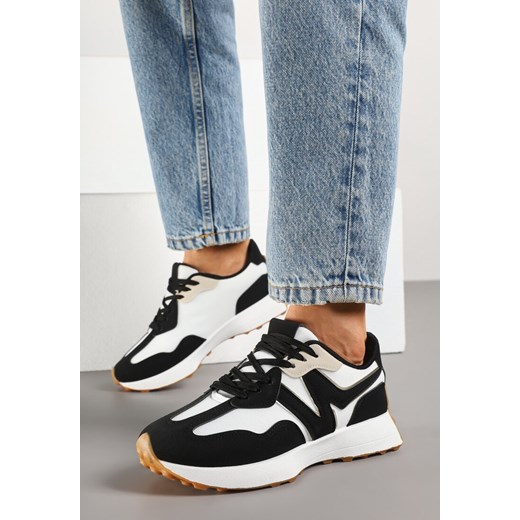Czarne Sneakersy z Geometrycznym Wzorem Zdivaria ze sklepu born2be.pl w kategorii Buty sportowe damskie - zdjęcie 178542182