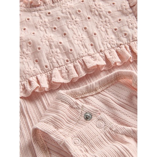 Reserved - Bawełniane body z falbaną - pastelowy róż Reserved 110 (4-5 lat) Reserved