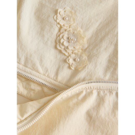 Reserved - Kurtka bomberka z aplikacją - złamana biel Reserved 146 (10 lat) Reserved