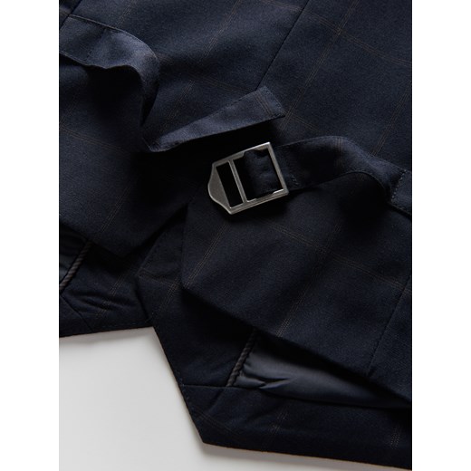 Reserved - Elegancka kamizelka w kratę - granatowy Reserved 134 (8 lat) Reserved