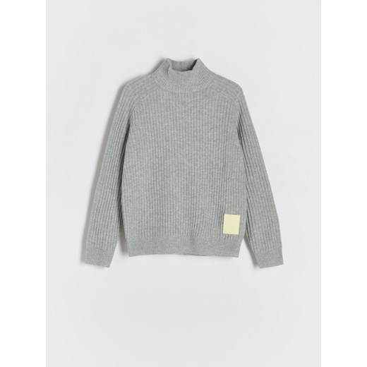 Reserved - Sweter z domieszką wełny - jasnoszary Reserved 122/128 (6-8 lat) wyprzedaż Reserved