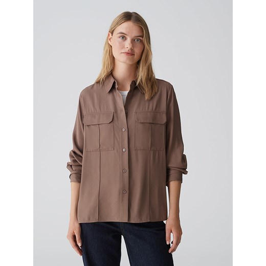 OPUS Koszula &quot;Flara&quot; w kolorze jasnobrązowym Opus 42 wyprzedaż Limango Polska