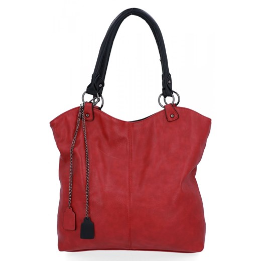 Torebka Uniwersalna Shopper Bag Hernan HB0150 Bordowa ze sklepu PaniTorbalska w kategorii Torby Shopper bag - zdjęcie 178544313