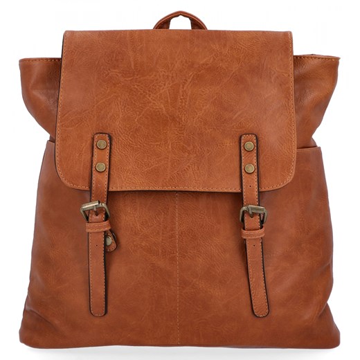 Plecak Damski Vintage XL firmy Hernan HB0230 Rudy ze sklepu PaniTorbalska w kategorii Plecaki - zdjęcie 178544401