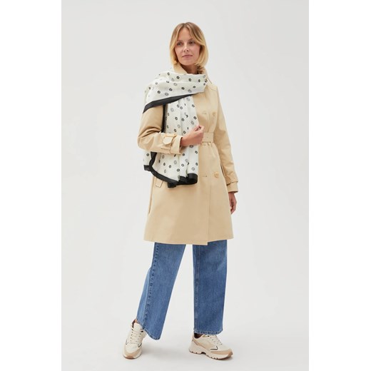 Szalik w kwiaty biały damski ONE SIZE Moodo.pl