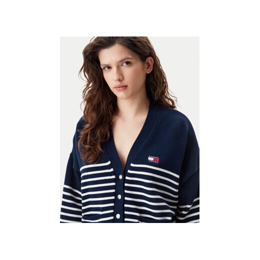 Tommy Jeans Kardigan DW0DW20257 Granatowy Relaxed Fit Tommy Jeans S MODIVO