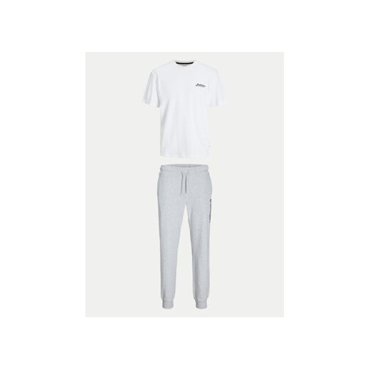 Jack&Jones Komplet t-shirt i spodnie dresowe Beau 12277849 Biały Relaxed Fit ze sklepu MODIVO w kategorii Spodnie męskie - zdjęcie 178547680