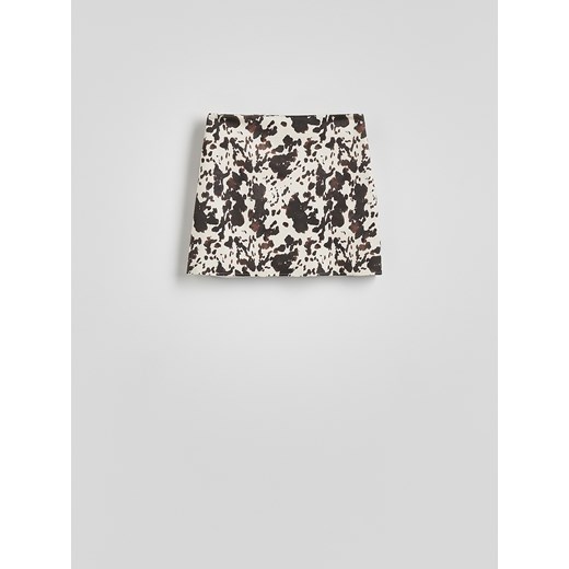 Reserved - Spódnica mini w zwierzęcy wzór - wielobarwny Reserved XS Reserved