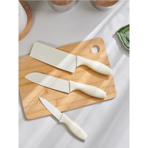 Sinsay - Zestaw noży 3 pack - kremowy Sinsay One Size Sinsay